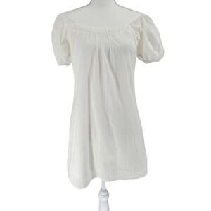 Women's White Off-Shoulder Boho Top Lightweight Cotton Blouse Summer Casual‎